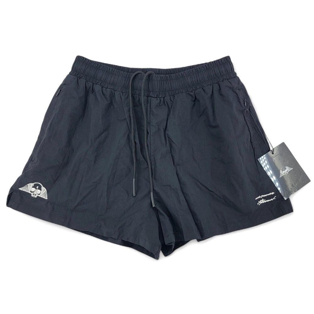Civil Regime X No Tomorrow Mens Small‎ Running Shorts Cotton Black Skull NWT